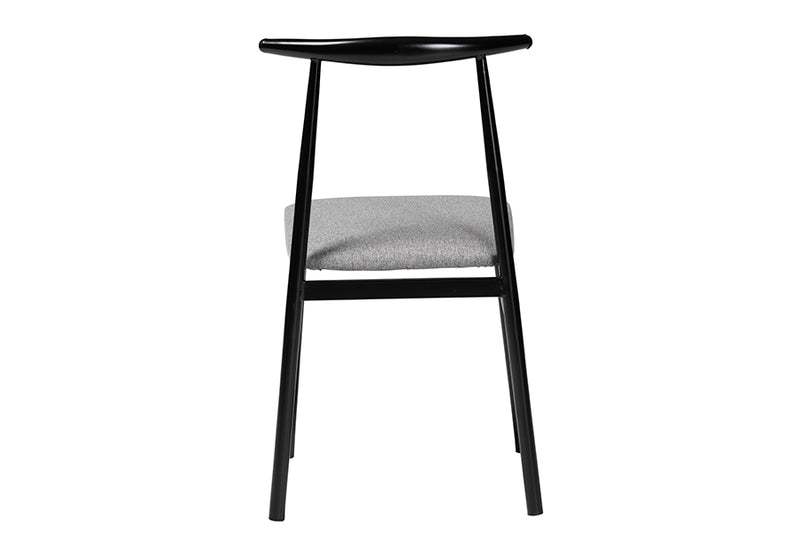 Sagira Modern Industrial Gray Fabric and Metal Dining Chair