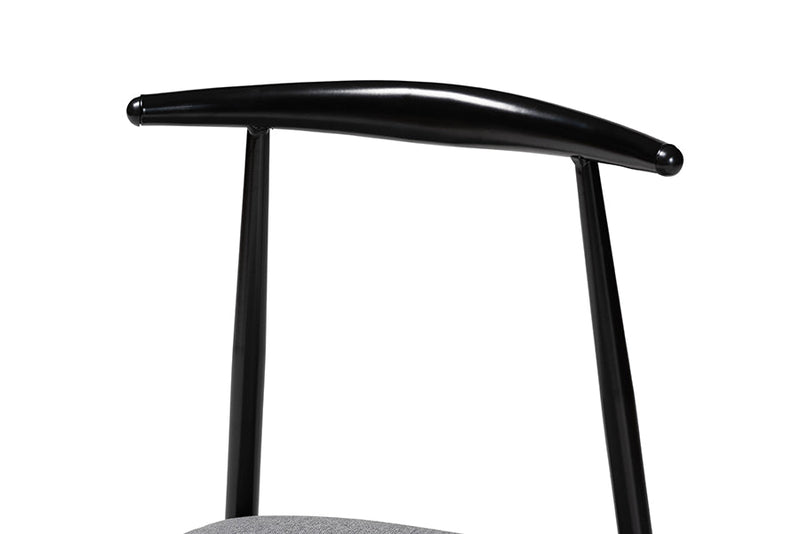 Sagira Gray Fabric and Metal Dining Chair Baxton