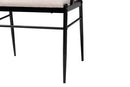 Cadence Beige Fabric and Metal Dining Set Baxton