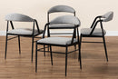 Cadence Gray Fabric and Metal Dining Chair Baxton
