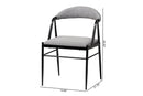 Cadence Gray Fabric and Metal Dining Chair Baxton