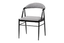 Cadence Gray Fabric and Metal Dining Chair Baxton