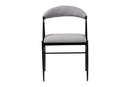 Cadence Gray Fabric and Metal Dining Chair Baxton