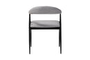Cadence Gray Fabric and Metal Dining Chair Baxton