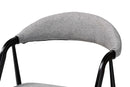 Cadence Gray Fabric and Metal Dining Chair Baxton