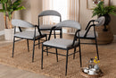 Cadence Gray Fabric and Metal Dining Chair Baxton