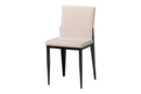 Aubrey Industrial Beige Fabric and Metal Dining Chair Baxton