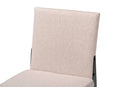 Aubrey Industrial Beige Fabric and Metal Dining Chair Baxton
