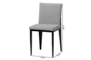 Aubrey Industrial Gray Fabric and Metal Dining Chair Baxton
