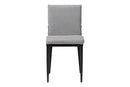 Aubrey Industrial Gray Fabric and Metal Dining Chair Baxton