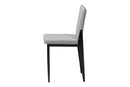 Aubrey Industrial Gray Fabric and Metal Dining Chair Baxton