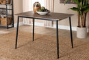 Hammond Industrial Rustic Brown Wood and Metal Dining Table Baxton