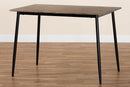 Hammond Industrial Rustic Brown Wood and Metal Dining Table Baxton