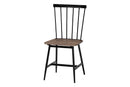 Louisa Industrial Dark Brown Wood and Metal Dining Set Baxton