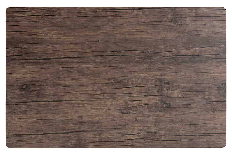 Louisa Industrial Dark Brown Wood and Metal Dining Set