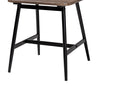 Louisa Industrial Dark Brown Wood and Metal Dining Set Baxton