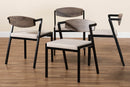 Iliana Industrial Beige Fabric and Metal Dining Chair Baxton