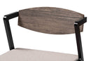 Iliana Industrial Beige Fabric and Metal Dining Set Baxton