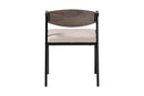 Iliana Industrial Beige Fabric and Metal Dining Chair Baxton