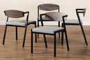 Iliana Industrial Gray Fabric and Metal Dining Chair Baxton
