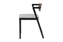 Iliana Industrial Gray Fabric and Metal Dining Chair Baxton