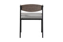 Iliana Industrial Gray Fabric and Metal Dining Chair Baxton