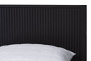 Albert Black Fluted Wood Queen Size Platform Bed Baxton