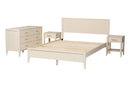 Albert Ivory Fluted Wood King Size 4Pc Bedroom Set Baxton