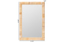 Vallea Bohemian Natural Rattan Rectangle Accent Wall Mirror Baxton
