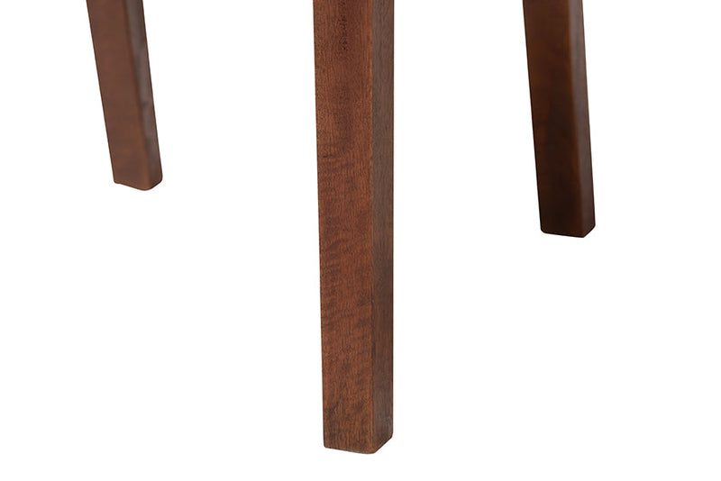 Sagen Bohemian Natural Seagrass and Mahogany Wood 2Pc Dining Chair Baxton