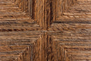 Sagen Bohemian Natural Seagrass and Mahogany Wood 2Pc Dining Chair Baxton
