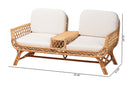 Noll Bohemian Light Honey Rattan Tete-a-Tete Sofa Baxton