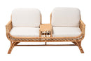 Noll Bohemian Light Honey Rattan Tete-a-Tete Sofa Baxton