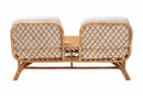 Noll Bohemian Light Honey Rattan Tete-a-Tete Sofa Baxton