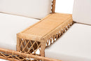 Noll Bohemian Light Honey Rattan Tete-a-Tete Sofa Baxton