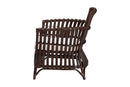 Calder Bohemian Very Dark Brown Rattan Arm Chair Baxton
