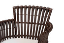 Calder Bohemian Very Dark Brown Rattan Arm Chair Baxton