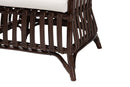 Calder Bohemian Very Dark Brown Rattan Arm Chair Baxton