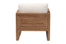 Rosita Bohemian Bleached Seagrass and Acacia Wood Arm Chair Baxton