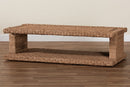 April Handwoven Seagrass Coffee Table with Open Shelf Baxton
