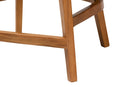 Norton Bohemian Seagrass and Mahogany Wood Counter Stool Baxton
