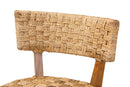 Norton Bohemian Seagrass and Mahogany Wood Dining Chair Baxton
