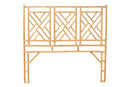 Agatis Bohemian Natural Rattan Queen Size Standalone Headboard Baxton
