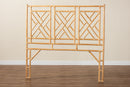 Agatis Bohemian Natural Rattan Queen Size Standalone Headboard Baxton