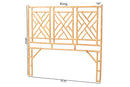 Agatis Bohemian Natural Rattan King Size Standalone Headboard Baxton