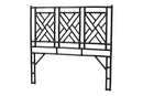 Agatis Bohemian Black Natural Rattan King Size Standalone Headboard Baxton