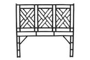 Agatis Bohemian Black Natural Rattan King Size Standalone Headboard Baxton