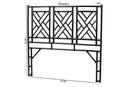Agatis Bohemian Black Natural Rattan King Size Standalone Headboard Baxton