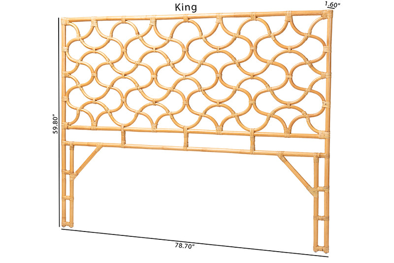 Sentir Bohemian Natural Rattan King Size Standalone Headboard