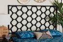 Alecia Bohemian Black Rattan Queen Size Standalone Headboard Baxton